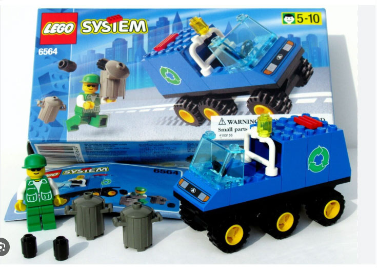 The 6564 LEGO System recycle truck is part of the list of all LEGO garbage and recycling truck sets ever released.