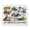 Construction Truck Poster for Kids